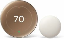 le thermostat d'apprentissage Google Nest (4e génération) avec un capteur de température Nest (2e génération)