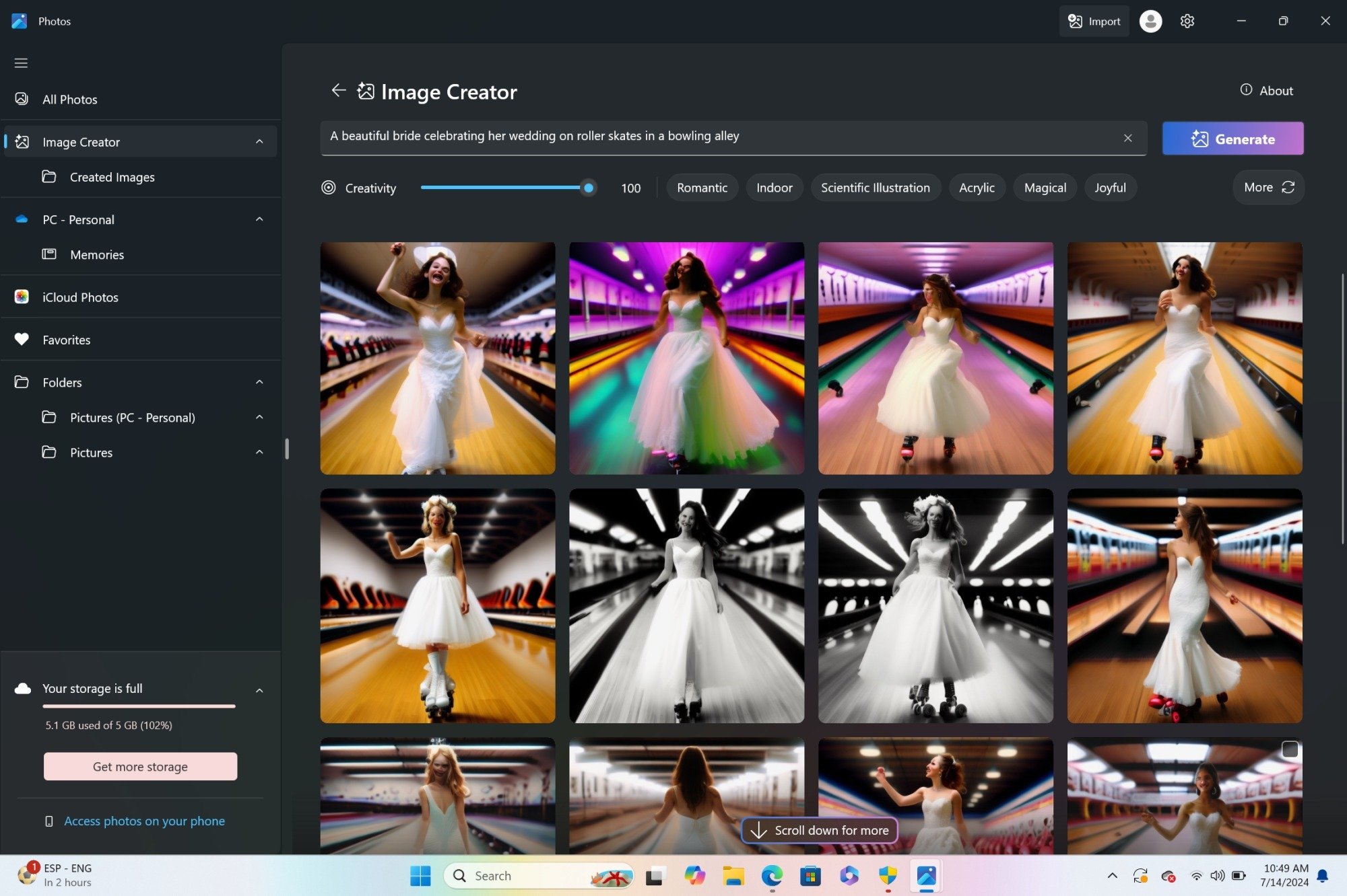 Créateur d'images sur Windows