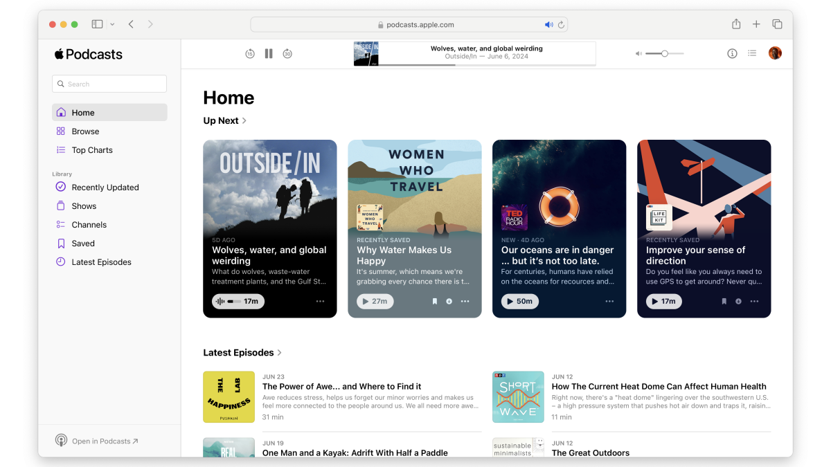 Les podcasts Apple sont désormais disponibles sur le Web