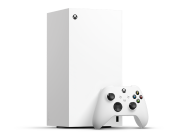 la Xbox Series X – 1 To Digital Edition (Robot White) avec une console assortie