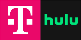 Les logos T-Mobile et Hulu côte à côte