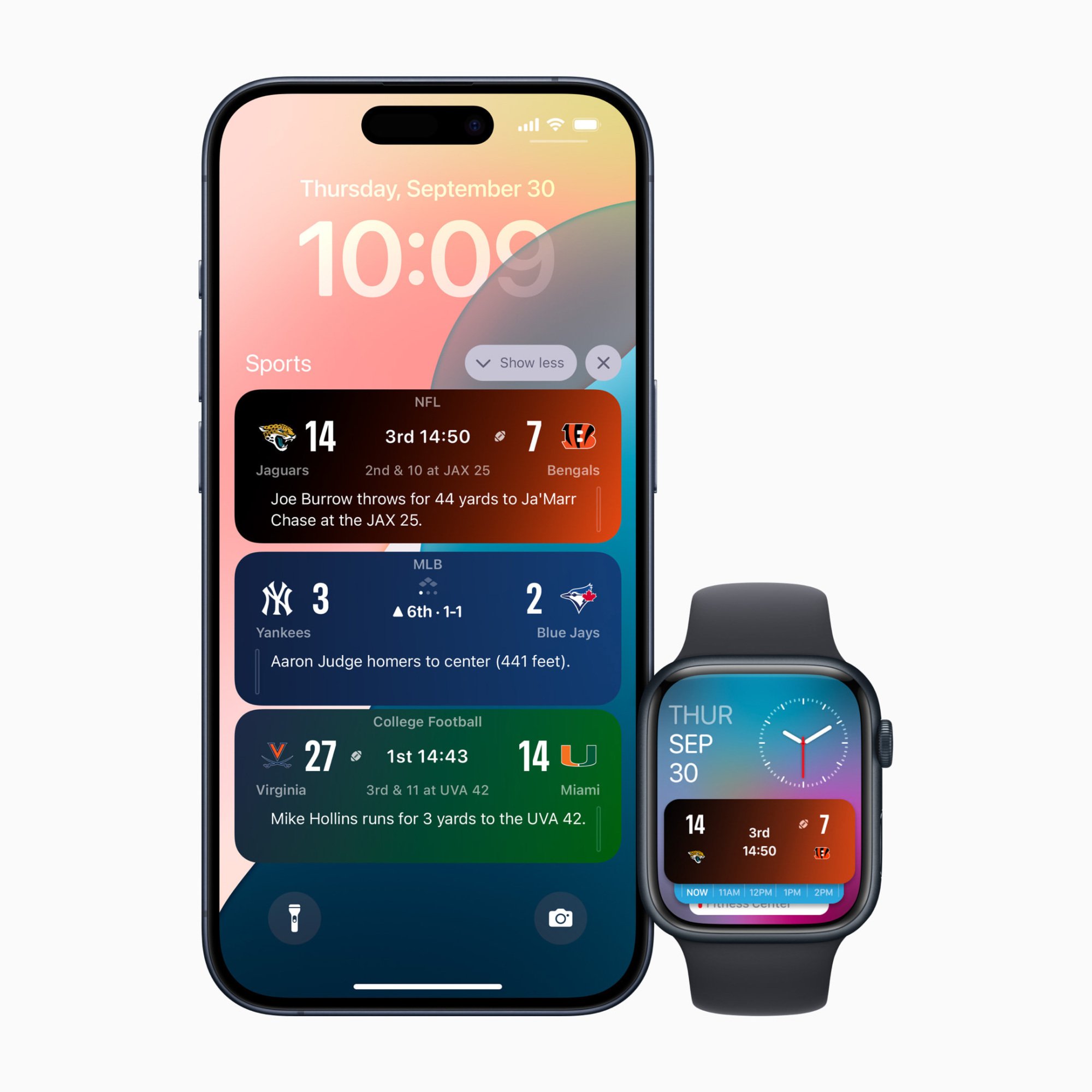 Apple iPhone et Watch affichent des mises à jour sportives