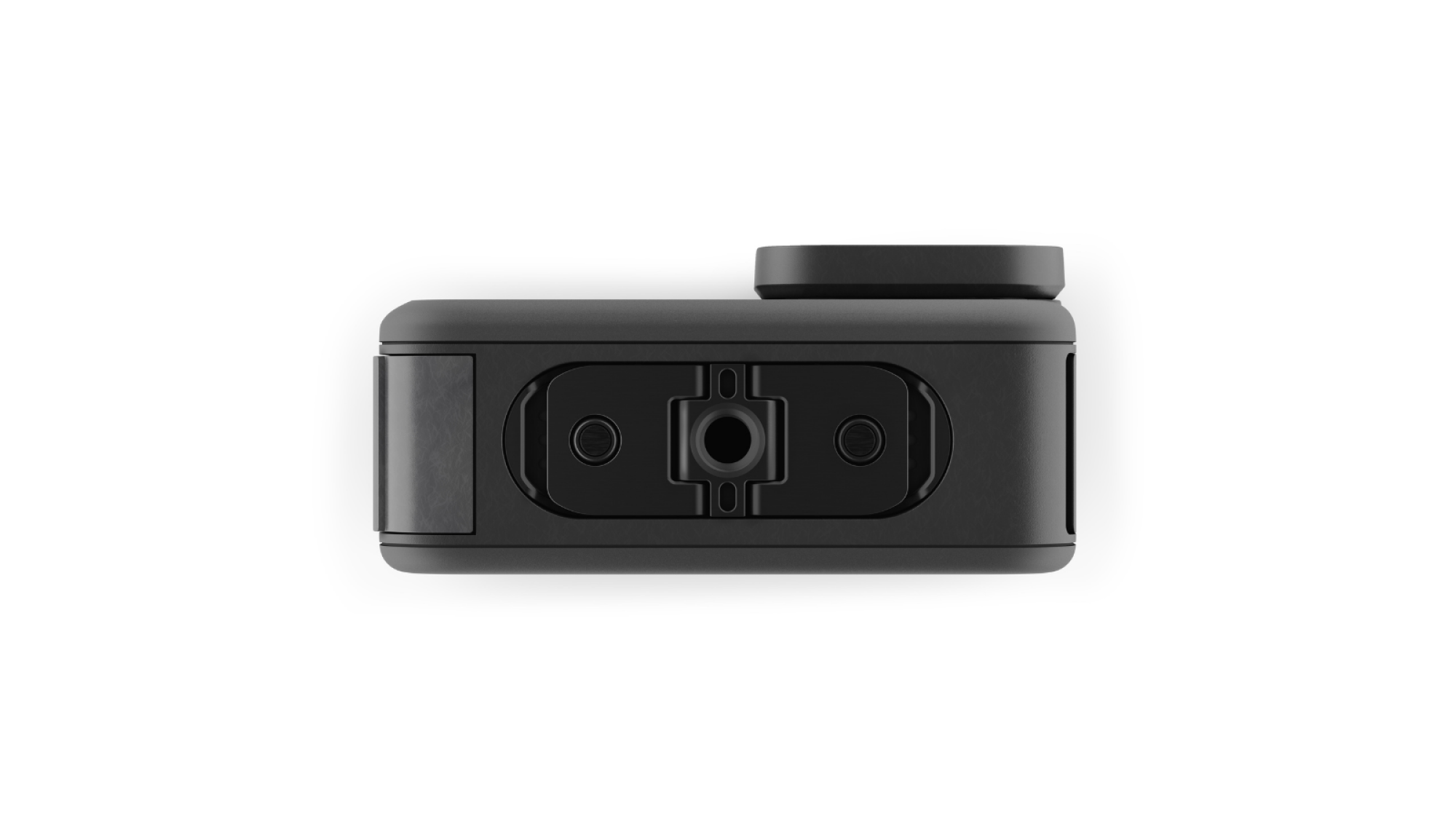 Le dessous de la GoPro HERO13, montrant le filetage de montage.