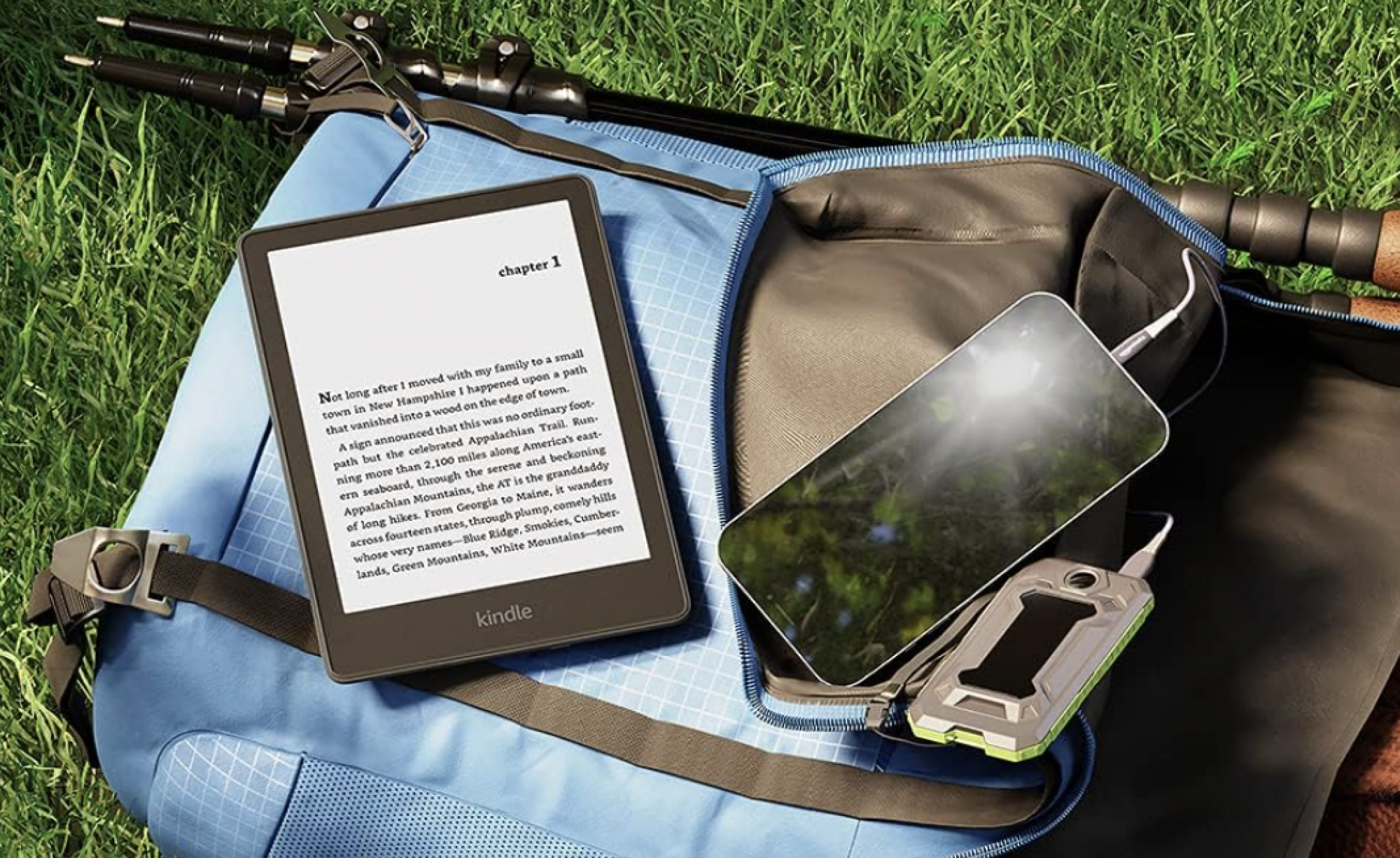 Kindle Paperwhite à côté d'un smartphone