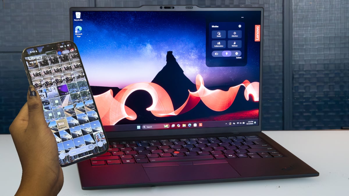 Lenovo ThinkPad X1 Carbon Aura Edition : « Smart Share » vous permet d'envoyer des photos en touchant simplement votre téléphone