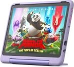 Tablette Amazon Fire HD 10 Kids Pro en violet avec Kung Fu Panda à l'écran