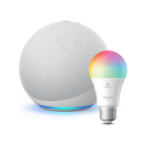 Echo (4e génération) avec ampoule couleur intelligente Sengled