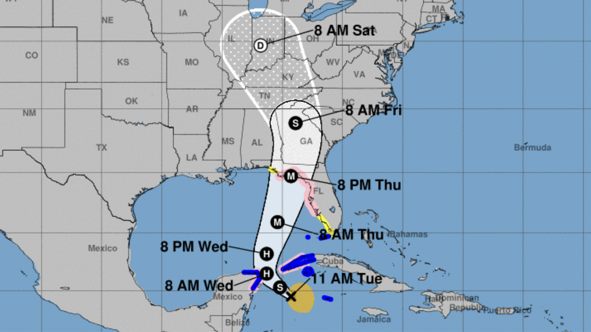 Ouragan potentiel Hélène : les modèles spaghetti suivent la trajectoire de la tempête