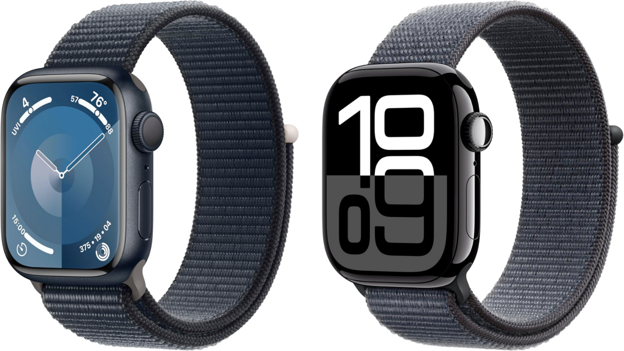 Une comparaison côte à côte de l'Apple Watch Series 9 et Series 10.