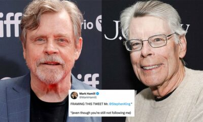 Mark Hamill publie une photo joyeuse de lui assis à côté de Stephen King et obtient une réponse positive