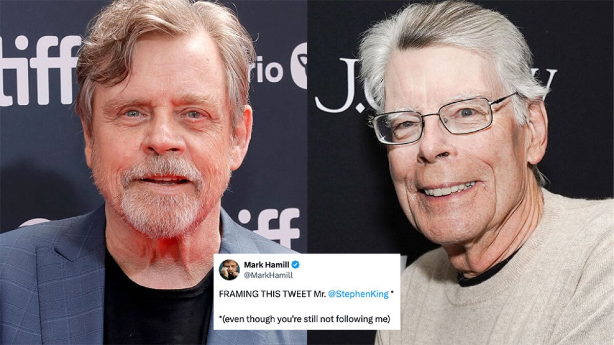 Mark Hamill publie une photo joyeuse de lui assis à côté de Stephen King et obtient une réponse positive