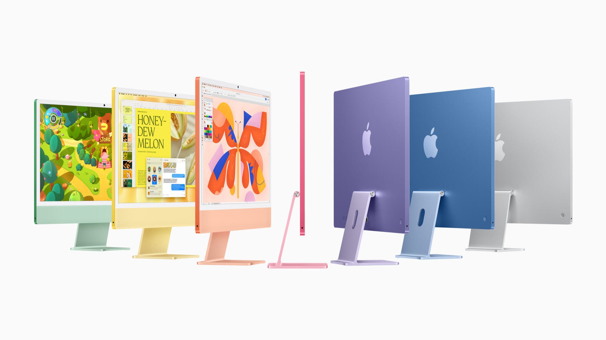 Apple M4 iMac en différentes couleurs