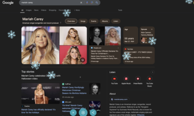 Google « Mariah Carey » pour une surprise sur le thème des vacances