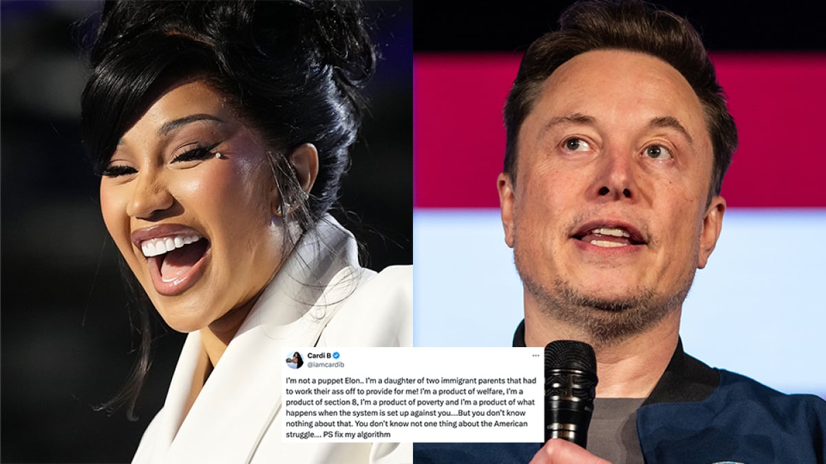 Cardi B arrête carrément Elon Musk sur X après l'avoir traité de « marionnette »