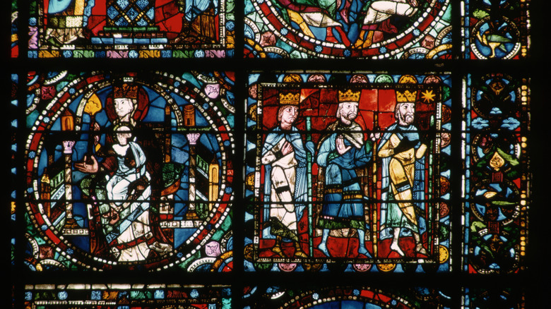 panneaux de vitraux de la cathédrale de Chartres