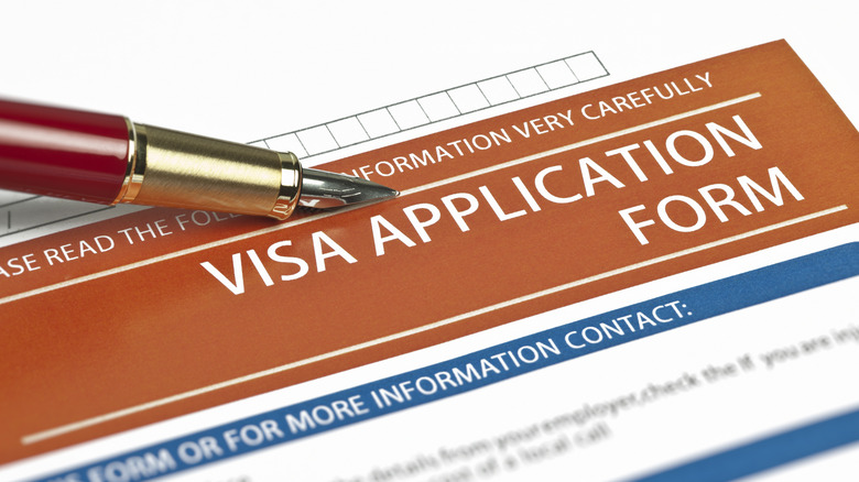 Un formulaire général de demande de visa