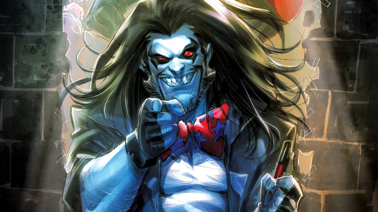 Lobo pointant du doigt sur la couverture de Superman vs. Lobo #2