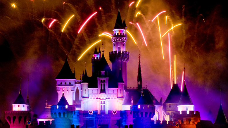 Feux d'artifice à Disneyland