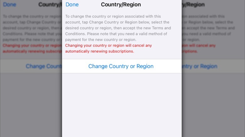 Changer l’écran de pays/région sur iPhone