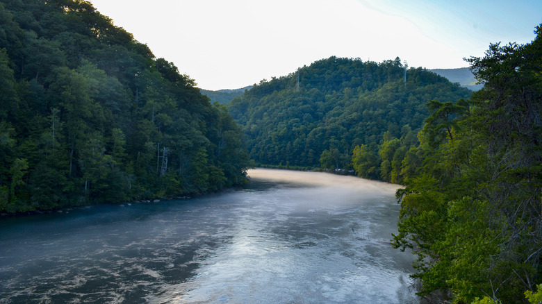 Rivière qui traverse les montagnes