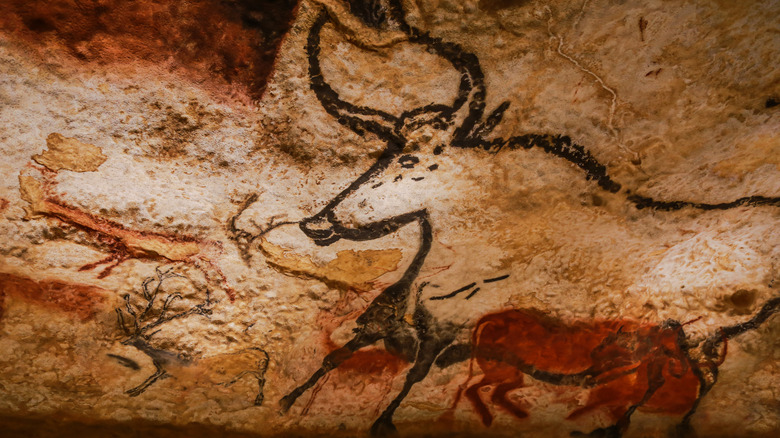 Art des rochers animaux de l'ère paléolithique