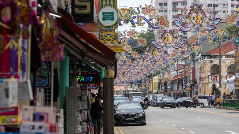 Le quartier distinct de Little India de Singapour