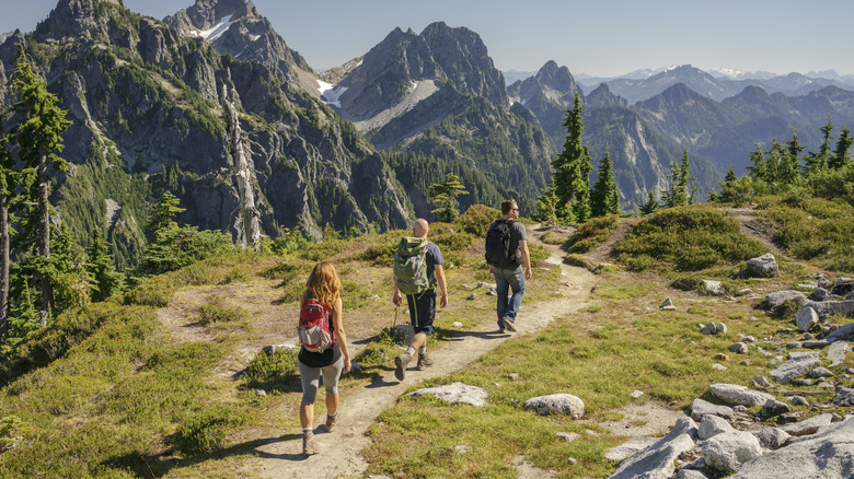 Randonneurs du parc national des Cascades de North