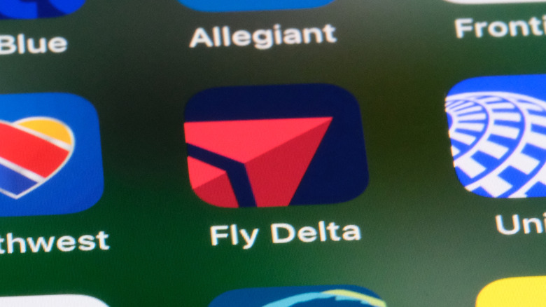 Application Delta sur l'écran du téléphone