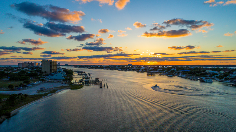 Perdido Key Florida au coucher du soleil