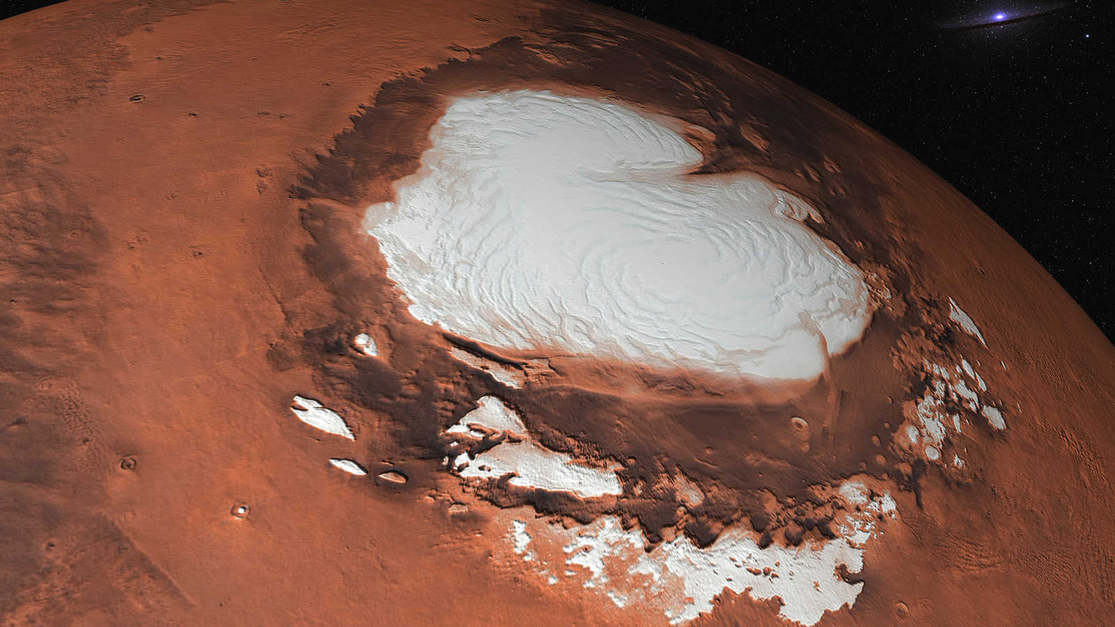 Il neige sur Mars, mais ce n'est pas la même chose que la Terre