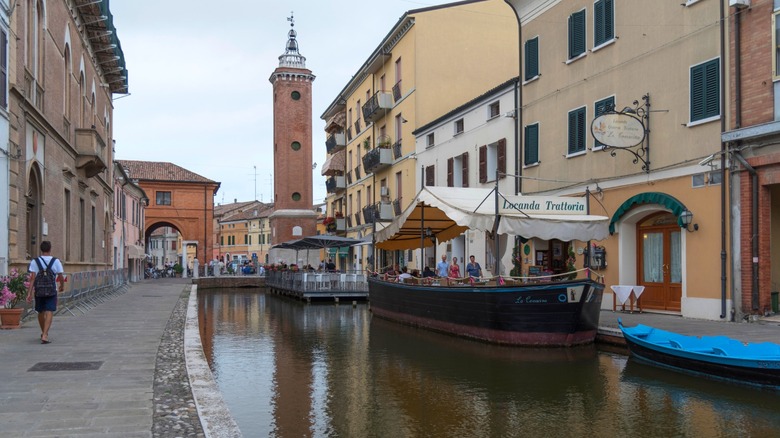 Ville de Chioggia, Italie, sur le Delta de la rivière PO