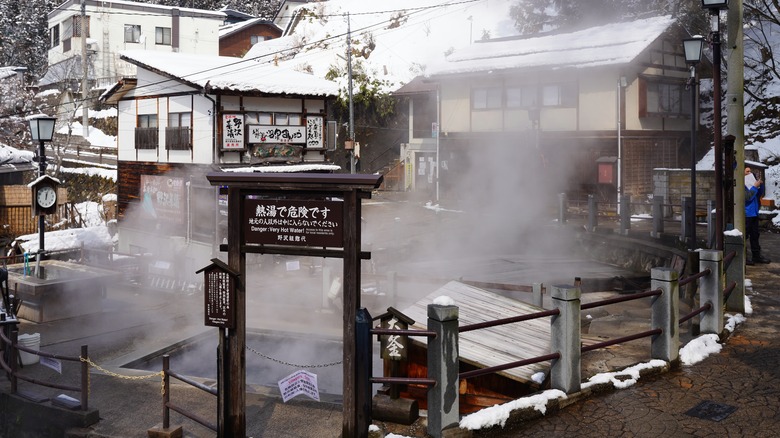 Une source chaude à Nozawa Onsen