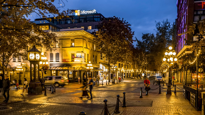 Gastown Vancouver Cityscape la nuit