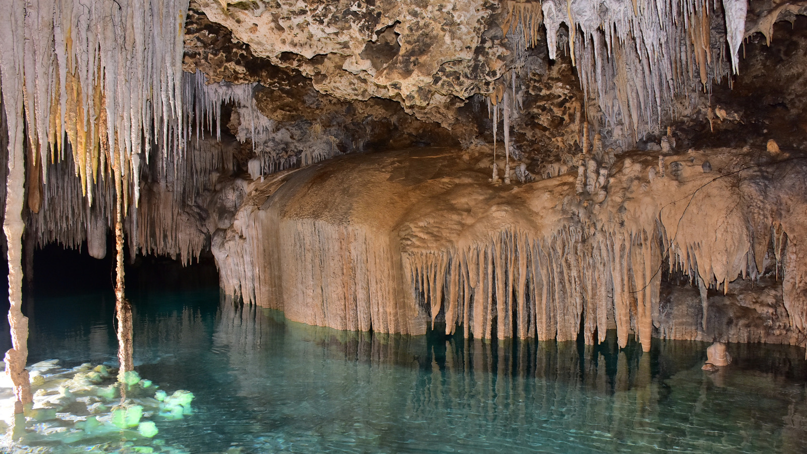 La rivière souterraine mystique au Mexique où vous pouvez nager sous une grotte pleine de cristaux