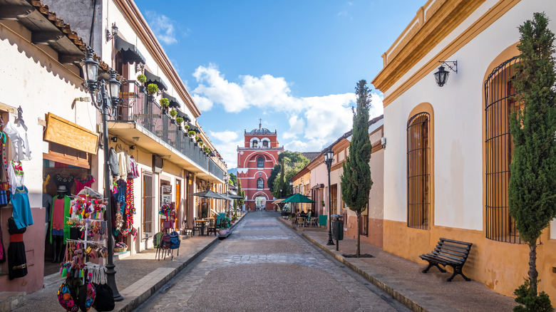 Une rue pavée à San Cristóbal de Las Casas, Chiapas, Mexique