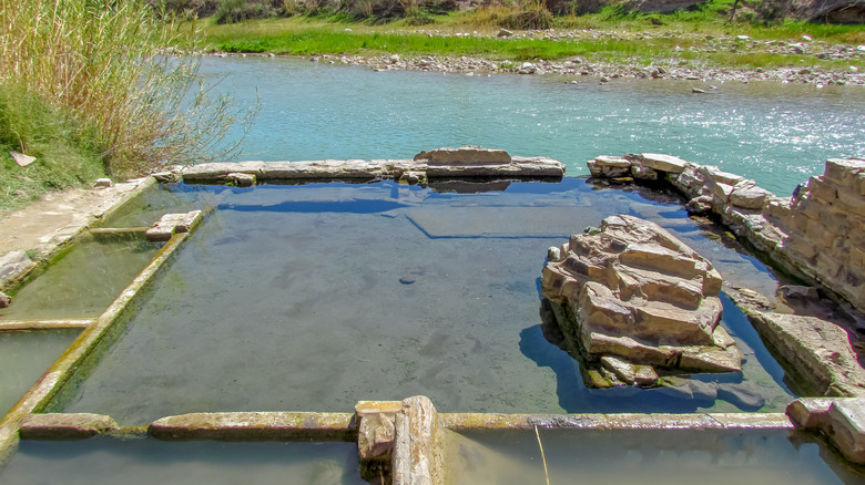 Fondation du bain d'origine à Big Bend