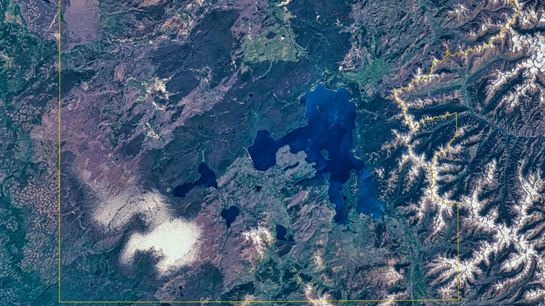 Une image satellite du parc national de Yellowstone