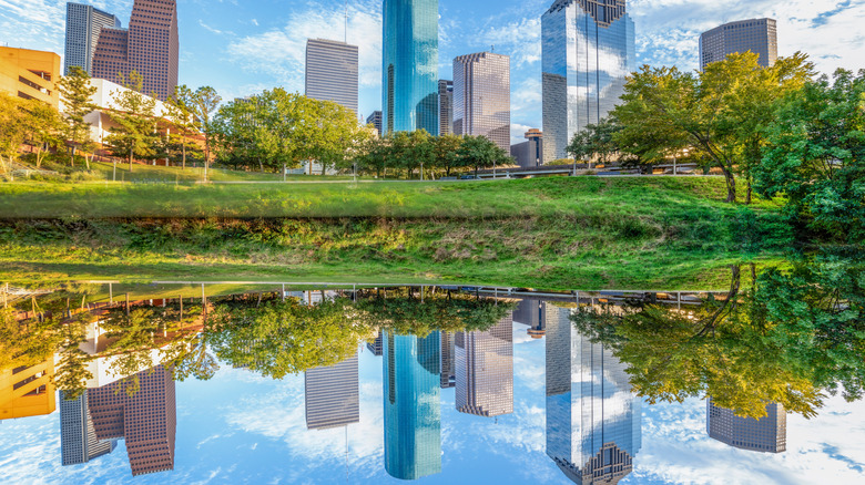 Houston Skyline et Bayou Park