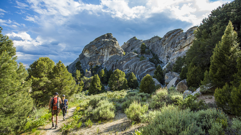 Quelques randonnées sur un sentier en Idaho
