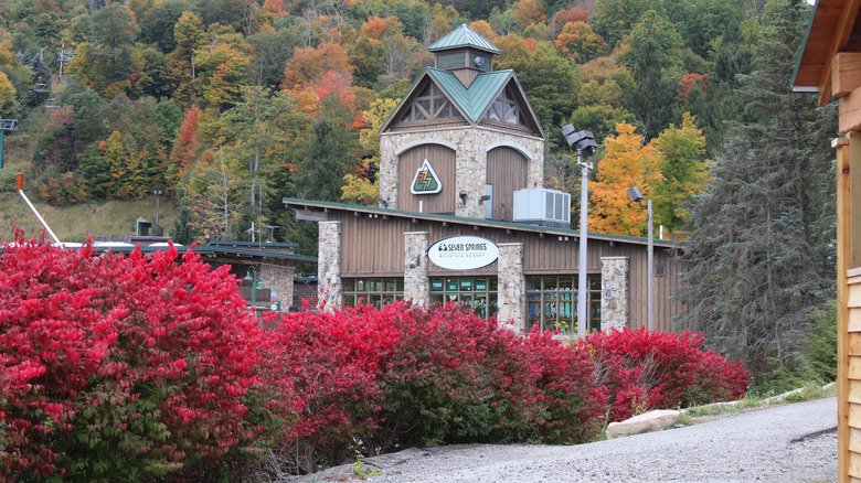 Sept Springs Mountain Resort entouré d'arbres d'automne