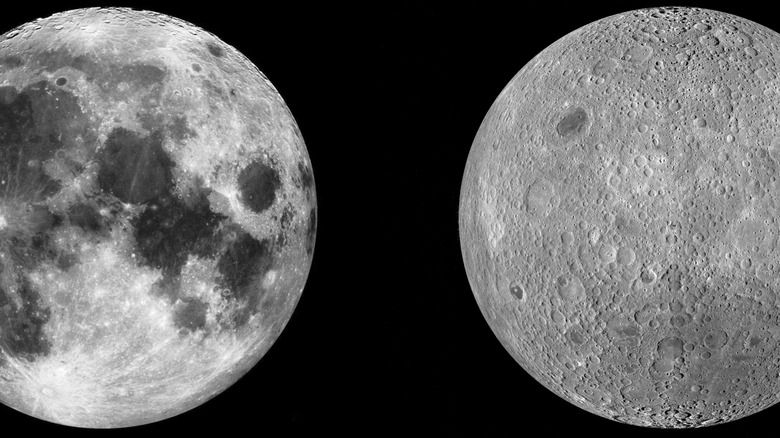 Les côtés proches et éloignés de la lune sont vus côte à côte