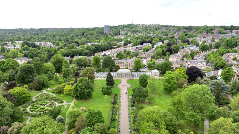 Un drone tir des jardins botaniques de Sheffield