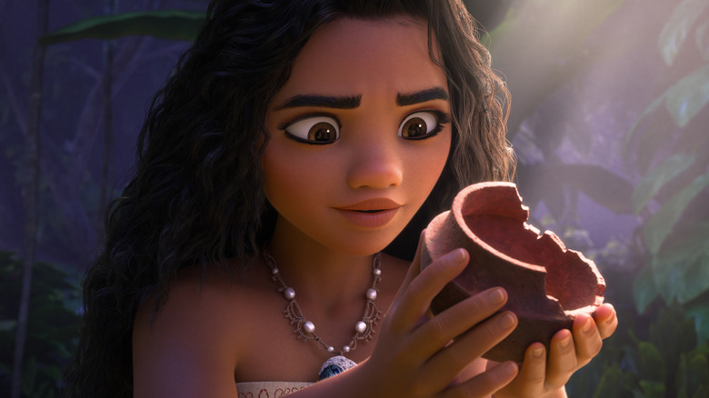 Moana fixant une poterie cassée à Moana 2