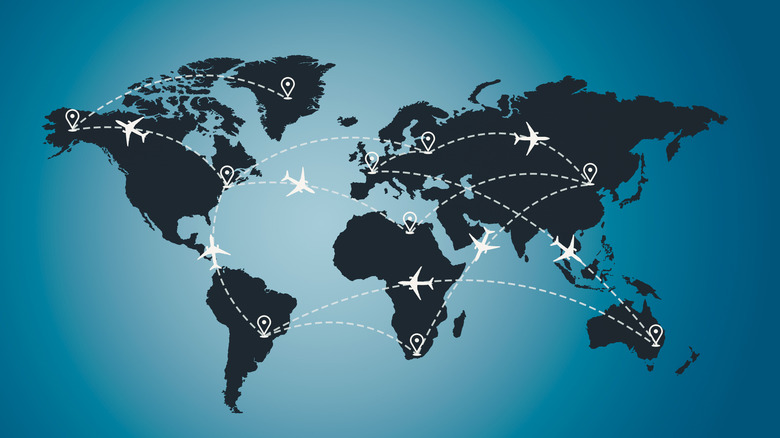 Carte de modèle de vol d'avion International