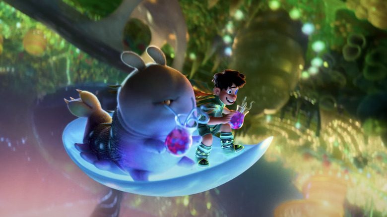 Elio et Glordon survolent le disque luxuriant de la Communniverse