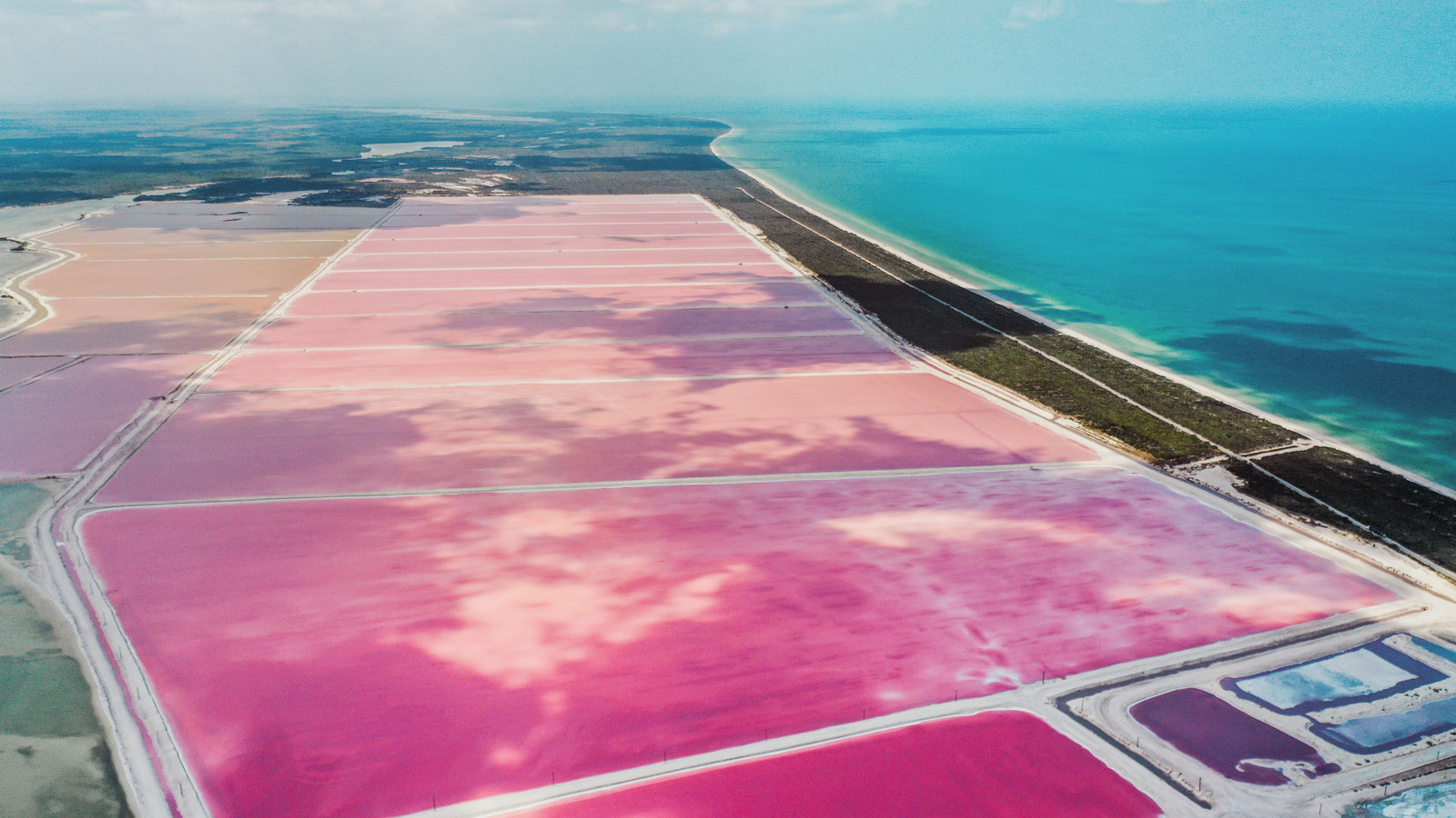 Le lac le plus fascinant du Mexique se sent d'un autre monde avec un dynamisme rose bubblegum brillant