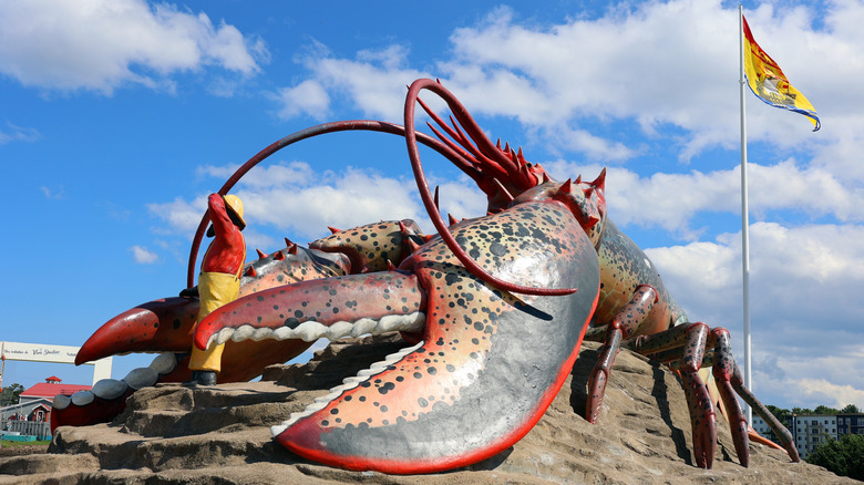 Statue de homard géant à Shediac New Brunswick