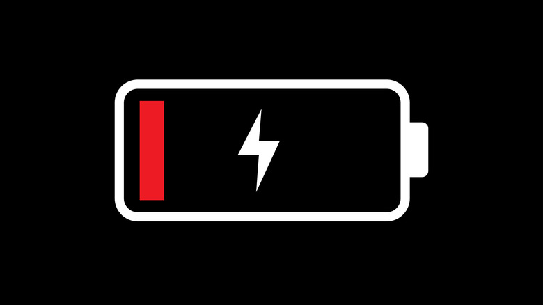 Icône de téléphone à faible batterie