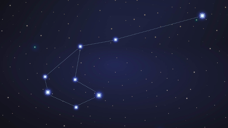 Graphique de Carina Constellation sur fond bleu
