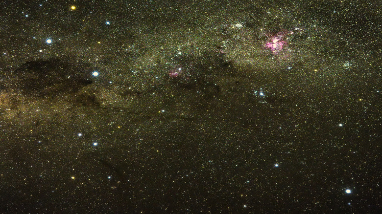 Constellation croisée du Sud avec nébuleuse et nébuleuse de charbon